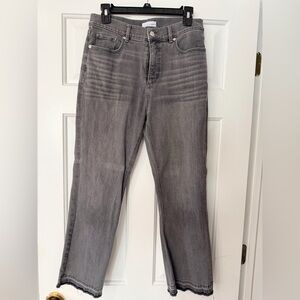 LOFT Women's Straight Leg Charcoal Jeans